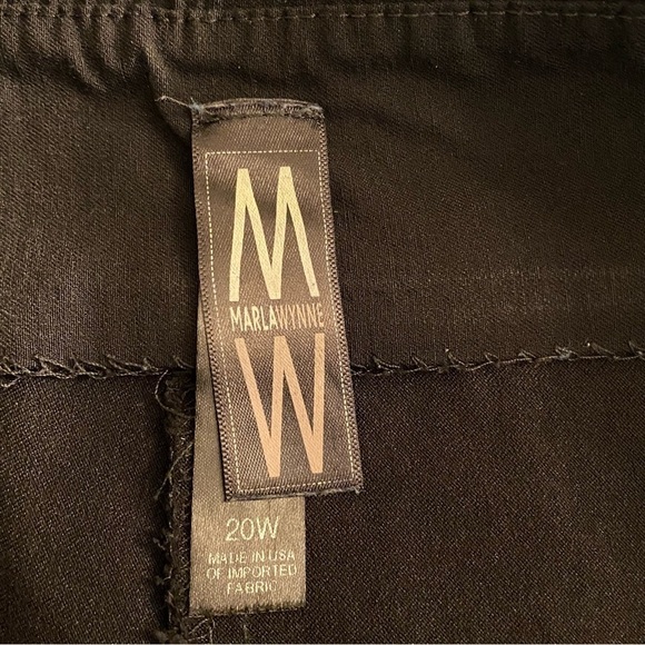 Marla Wynne Women's Elastic Waist Capri Size 20W Black Stretch Pull-On - Picture 8 of 11